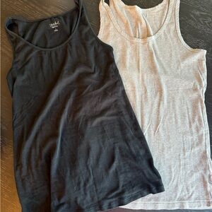 Black and Gray Maternity Tank Top Bundle